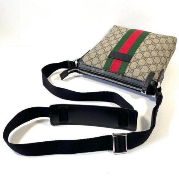 Authentic Gucci GG Sherry Canvas Messenger Bag Crossbody Shoulder Hand Bag Tote - Picture 9 of 13